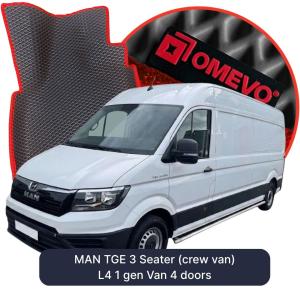 OMEVO 5D Pro EVA Mats for MAN TGE 3 Seater (crew van) ) L4 1 gen Van 4 doors (2017-2026)