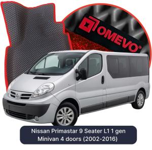 OMEVO 5D Pro EVA Mats for Nissan Primastar 9 Seater L1 1 gen Minivan 4 doors (2002-2016)