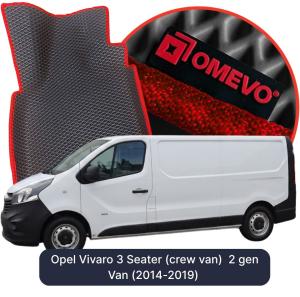 OMEVO 5D Pro EVA Mats for Opel Vivaro 3 Seater (crew van) 2 gen Van (2014-2019)