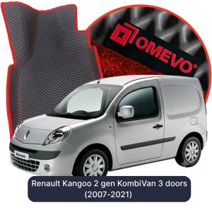 OMEVO 5D Pro EVA Mats for Renault Kangoo 2 gen KombiVan 3 doors (2007-2021)