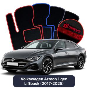 OMEVO Velour Car Mats for Volkswagen Arteon 1 gen Liftback (2017-2025)