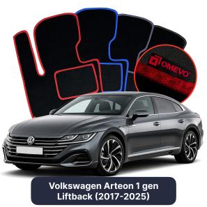 Velour car mats OMEVO for Volkswagen Arteon 1 gen Liftback (2017-2025)