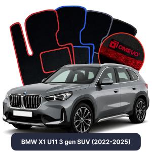 OMEVO Velour Car Mats for BMW X1 U11 3 gen SUV (2022-2025)