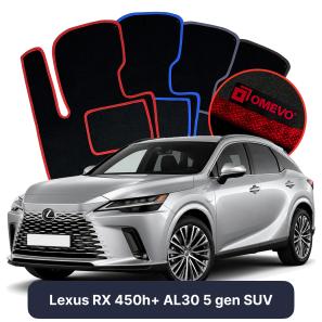 Velour car mats OMEVO for Lexus RX 450h+ AL30 5 gen SUV (2022-2025)