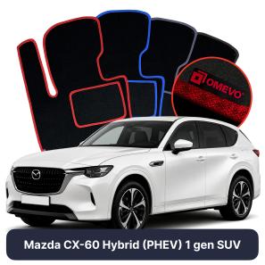 Velour car mats OMEVO for Mazda CX-60 Hybryda  1 gen SUV (2022-2025)