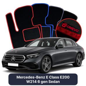 Velour car mats OMEVO for Mercedes-Benz E klasa E200 W214 6 gen Sedan (2023-2025)