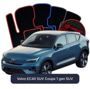 OMEVO Velour Car Mats for Volvo EC40 SUV Coupe 1 gen SUV (2021-2025)