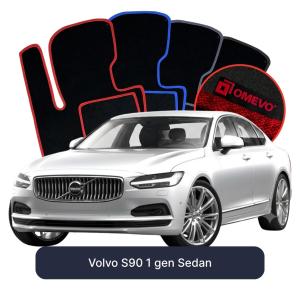 OMEVO Velour Car Mats for Volvo S90 1 gen Sedan (2016-2025)