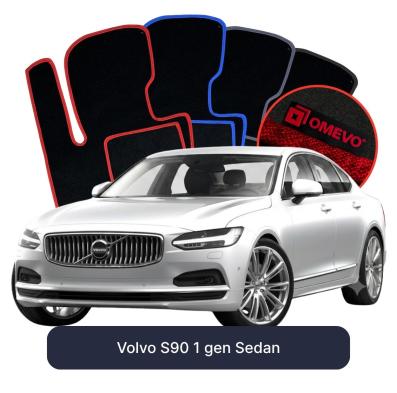 Velour car mats OMEVO for Volvo S90 1 gen Sedan (2016-2025)