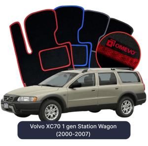 OMEVO Velour Car Mats for Volvo XC70 1 gen Station Wagon (2000-2007)