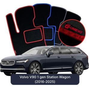 OMEVO Velour Car Mats for Volvo V90 1 gen Station Wagon (2016-2025)