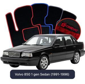 OMEVO Velour Car Mats for Volvo 850 1 gen Sedan (1991-1996)