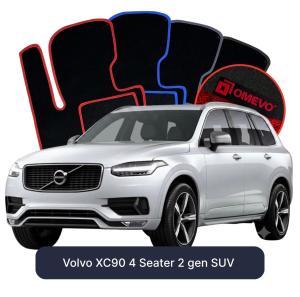 OMEVO Velour Car Mats for Volvo XC90 4-seater 2 gen SUV (2015–2025)