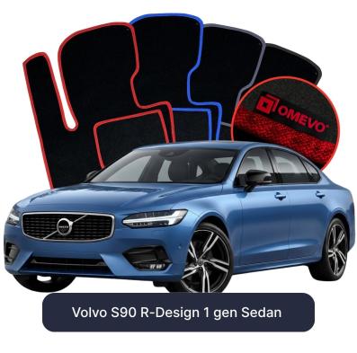 Velour car mats OMEVO for Volvo S90 R-Design 1 gen Sedan (2016-2025)