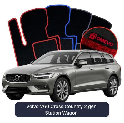 Velour car mats OMEVO for Volvo V60 Cross Country 2 gen Station Wagon (2018-2025)