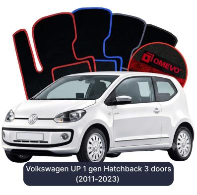 Velour car mats OMEVO for Volkswagen UP 1 gen Hatchback 3 doors (2011-2023)