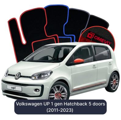 Velour car mats OMEVO for Volkswagen UP 1 gen Hatchback 5 doors (2011-2023)