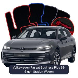 OMEVO Velour Car Mats for Volkswagen Passat Business Plus B9 9 gen Kombi (2024-2025)