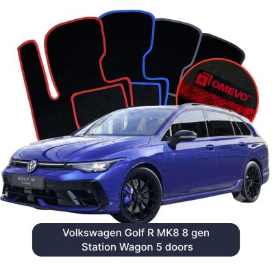 Velour car mats OMEVO for Volkswagen Golf R MK8 8 gen Kombi 5 doors (2019-2025)