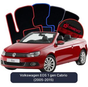 OMEVO Velour Car Mats for Volkswagen EOS 1 Gen Cabrio (2005-2015)