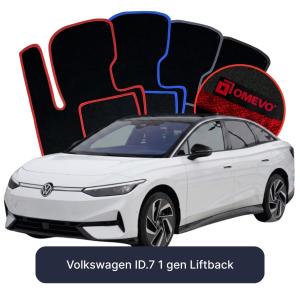 OMEVO Velour Car Mats for Volkswagen ID.7 1 gen Liftback (2023-2026)