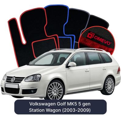 Velour car mats OMEVO for Volkswagen Golf MK5 5 gen Station Wagon (2003-2009)