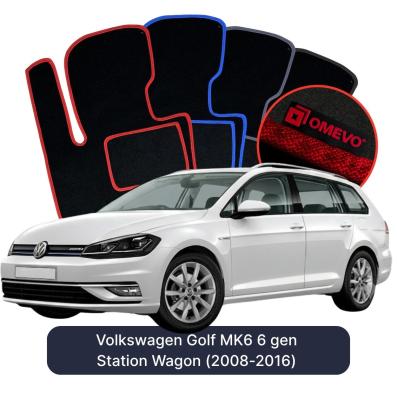 Velour car mats OMEVO for Volkswagen Golf MK6 6 gen Station Wagon (2008-2016)