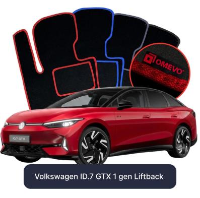 Velour car mats OMEVO for Volkswagen ID.7 GTX 1 gen Liftback (2023-2026)