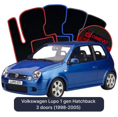 Velour car mats OMEVO for Volkswagen Lupo 1 gen Hatchback 3 doors (1998-2005)