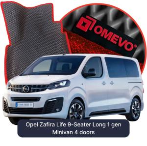 OMEVO 5D Pro EVA Mats for Opel Zafira Life 9 Seater Long 1 gen Minivan 4 doors (2019-2026)