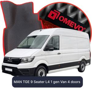 OMEVO 5D Pro EVA Mats for MAN TGE 9 Seater L4 1 gen Van 4 doors (2017-2026)
