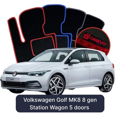 Velour car mats OMEVO for Volkswagen Golf MK8 8 gen Station Wagon 5 doors (2019-2025)