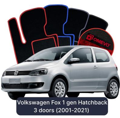 Velour car mats OMEVO for Volkswagen Fox 1 gen Hatchback 3 doors (2001-2021)