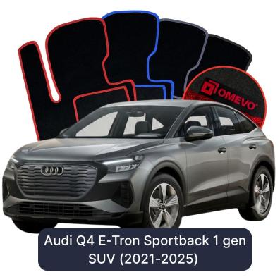 Velour car mats OMEVO for Audi Q4 E-Tron Sportback 1 gen SUV (2021-2025)