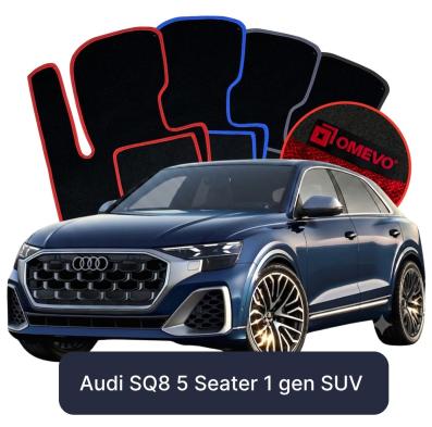 Velour car mats OMEVO for Audi SQ8 5 Seater 1 gen SUV (2018-2025)