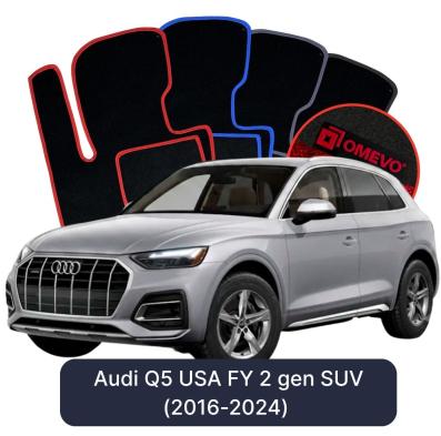 Velour car mats OMEVO for Audi Q5 USA FY 2 gen SUV (2016-2024)