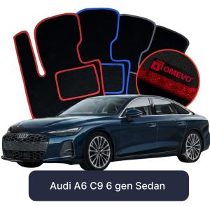 OMEVO Velour Car Mats for Audi A6 C9 6 gen Sedan (2024-2025)