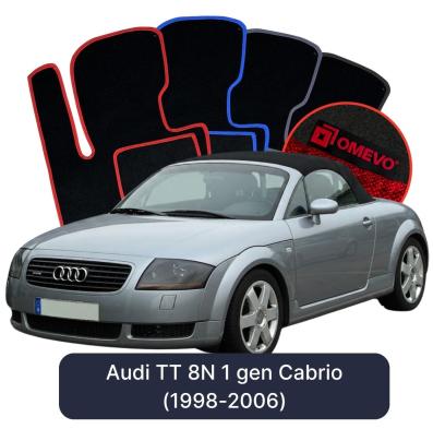 Velour car mats OMEVO for Audi TT 8N 1 gen Cabrio (1998-2006)