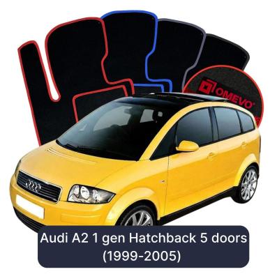 Velour car mats OMEVO for Audi A2 1 gen Hatchback 5 doors (1999-2005)