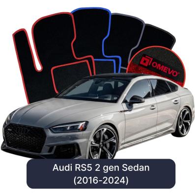 Velour car mats OMEVO for Audi RS5 2 gen Sedan (2016–2024)