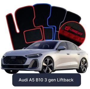 OMEVO Velour Car Mats for Audi A5 B10 3 gen Liftback (2024-2025)