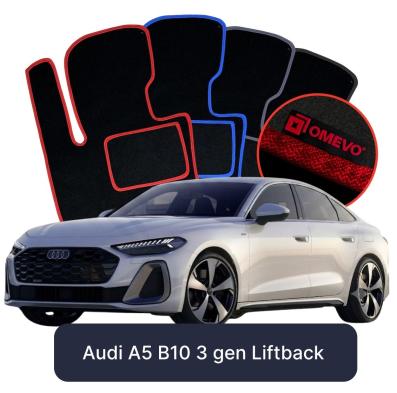 Velour car mats OMEVO for Audi A5 B10 3 gen Liftback (2024-2025)
