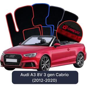 OMEVO Velour Car Mats for Audi A3 8V 3 gen Cabrio (2012-2020)