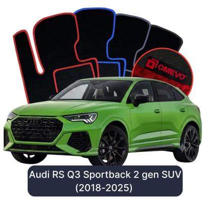 Velour car mats OMEVO for  Audi RS Q3 sportback 2 gen SUV (2018-2025)