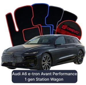 OMEVO Velour Car Mats for Audi A6 e-tron Avant Performance 1 gen Kombi (2024-2025)