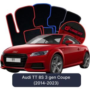 OMEVO Velour Car Mats for Audi TT 8S 3 gen Coupe (2014-2023)