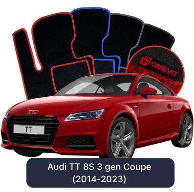 Velour car mats OMEVO for Audi TT 8S 3 gen Coupe (2014-2023)