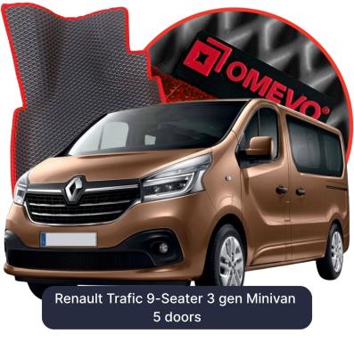 OMEVO EVA car mats for Renault Trafic 9-Seater 3 gen Minivan 5 doors (2014-2026)