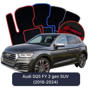 OMEVO Velour Car Mats for Audi SQ5 FY 2 gen SUV (2016-2024)