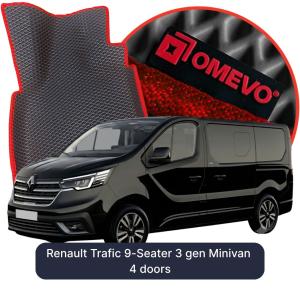 OMEVO 5D Pro EVA Mats for Renault Trafic 9-Seater 3 gen Minivan 4 doors (2014-2026)